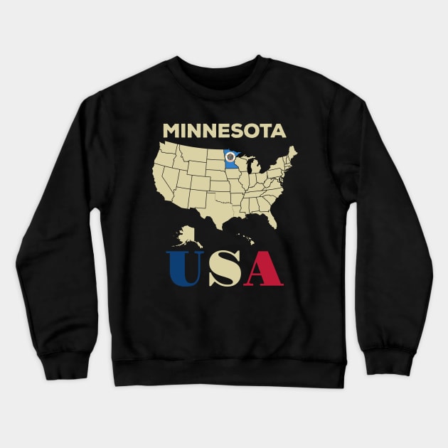 Minnesota Crewneck Sweatshirt by Cuteepi